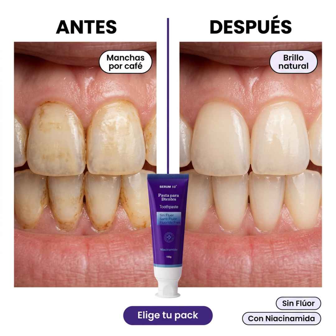 SERUM 10 PASTA DENTAL - RECUPERA EL BRILLO DE TUS DIENTES