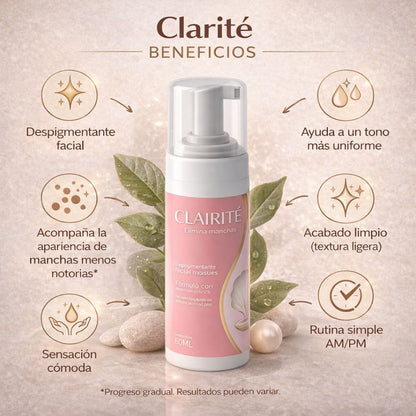 CLARITÉ DESPIGMENTANTE ACLARADOR — MEJORAR LA APARIENCIA DE MANCHAS — PLAN 30 DÍAS