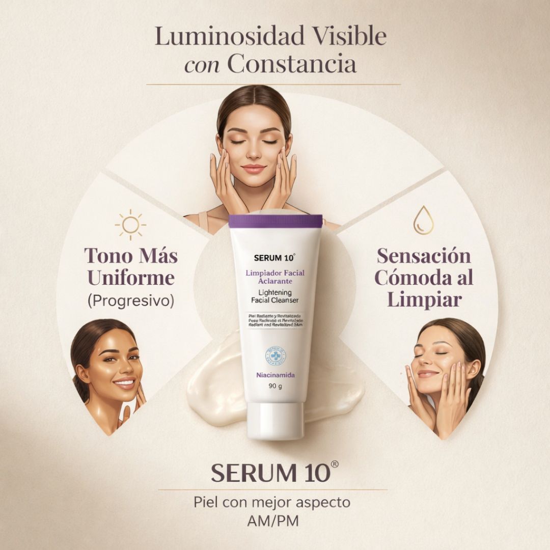SERUM 10 - LIMPIADOR FACIAL EN CREMA CON NIACINAMIDA - PIEL MÁS LUMINOSA Y TONO MÁS UNIFORME CON CONSTANCIA
